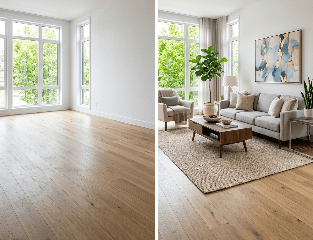 Before and After AI Virtual Staging
